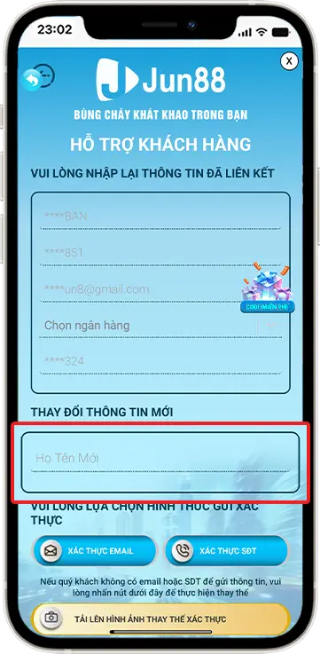 Bước 3: Nhập Thông Tin Sau Đó Chọn Hình Thức Xác Thực Qua SĐT